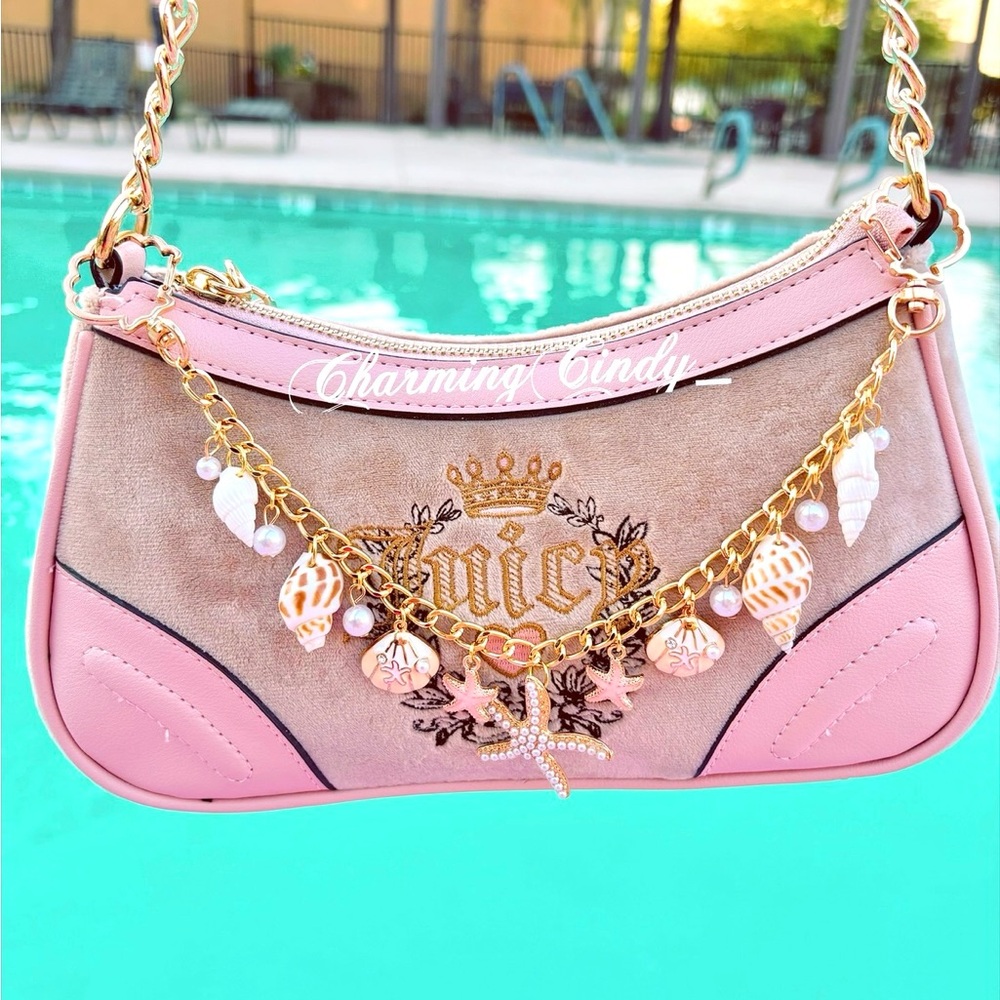Pink Juicy Couture purse & sea summer purse charm.